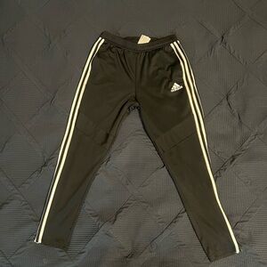 Adidas Men’s Black Joggers with White Stripes